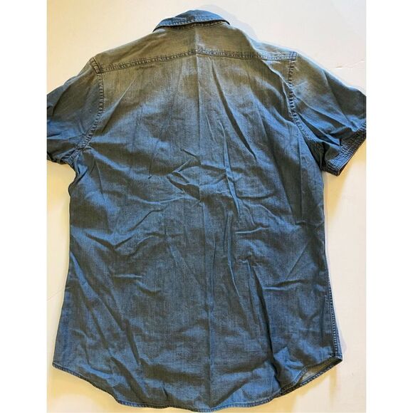 Express Denim Button Down Collared Shirt - Picture 3 of 4